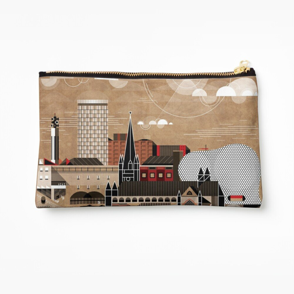 Whibos Makeup Bag Brum Cityscape Cosmetic Organizer Tyvek Paper Bags Zipper Pouch