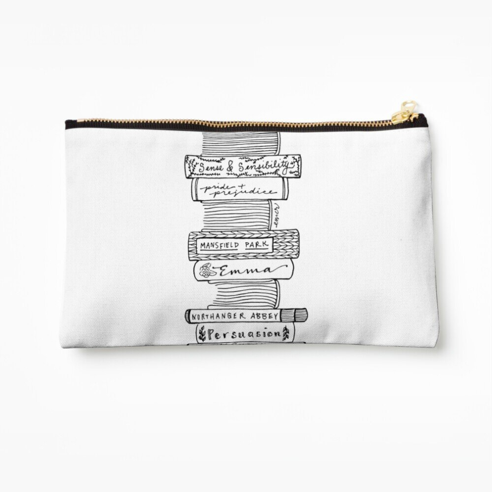 Whibos Makeup Bag Collected Works Of Jane Austen Cosmetic Organizer Tyvek Paper Bags Zipper Pouch