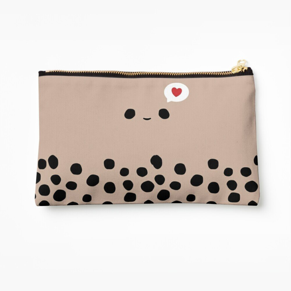 Whibos Makeup Bag Kawaii Boba Tea Love Bubble Tea Cosmetic Organizer Tyvek Paper Bags Zipper Pouch