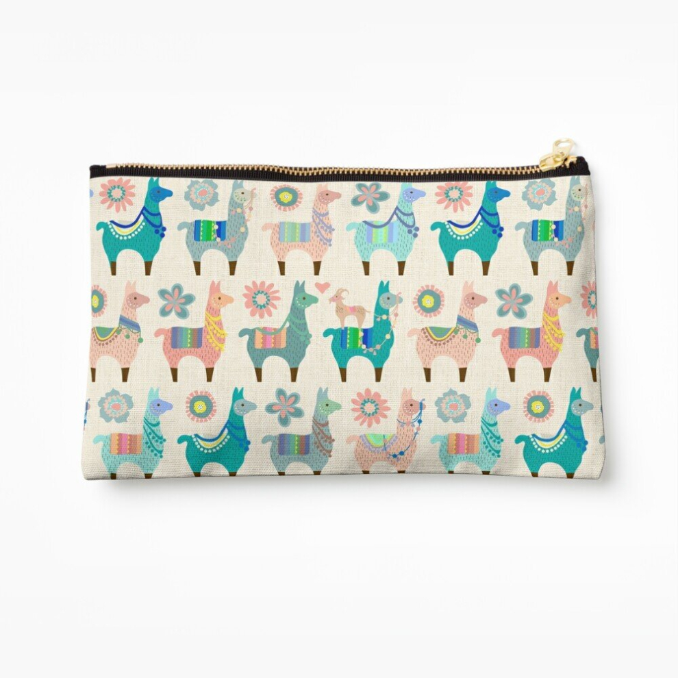 Whibos Makeup Bag Llama Fun Cosmetic Organizer Tyvek Paper Bags Zipper Pouch