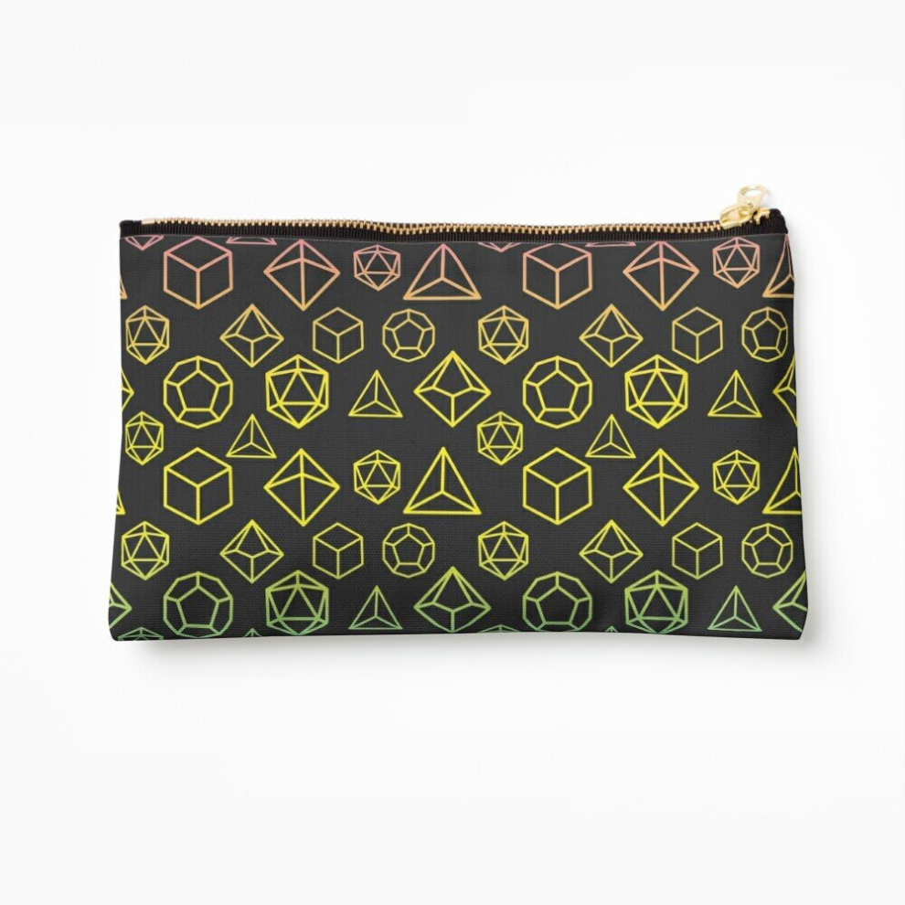 Whibos Makeup Bag Pansexual Dice Cosmetic Organizer Tyvek Paper Bags Zipper Pouch