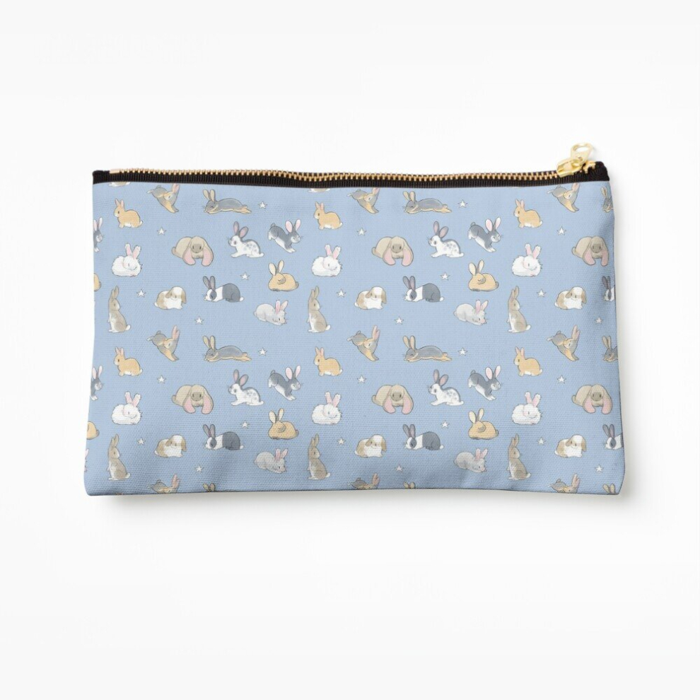 Whibos Blue Makeup Bag Abundance Of Buns - Cosmetic Organizer Tyvek Paper Bags Zipper Pouch