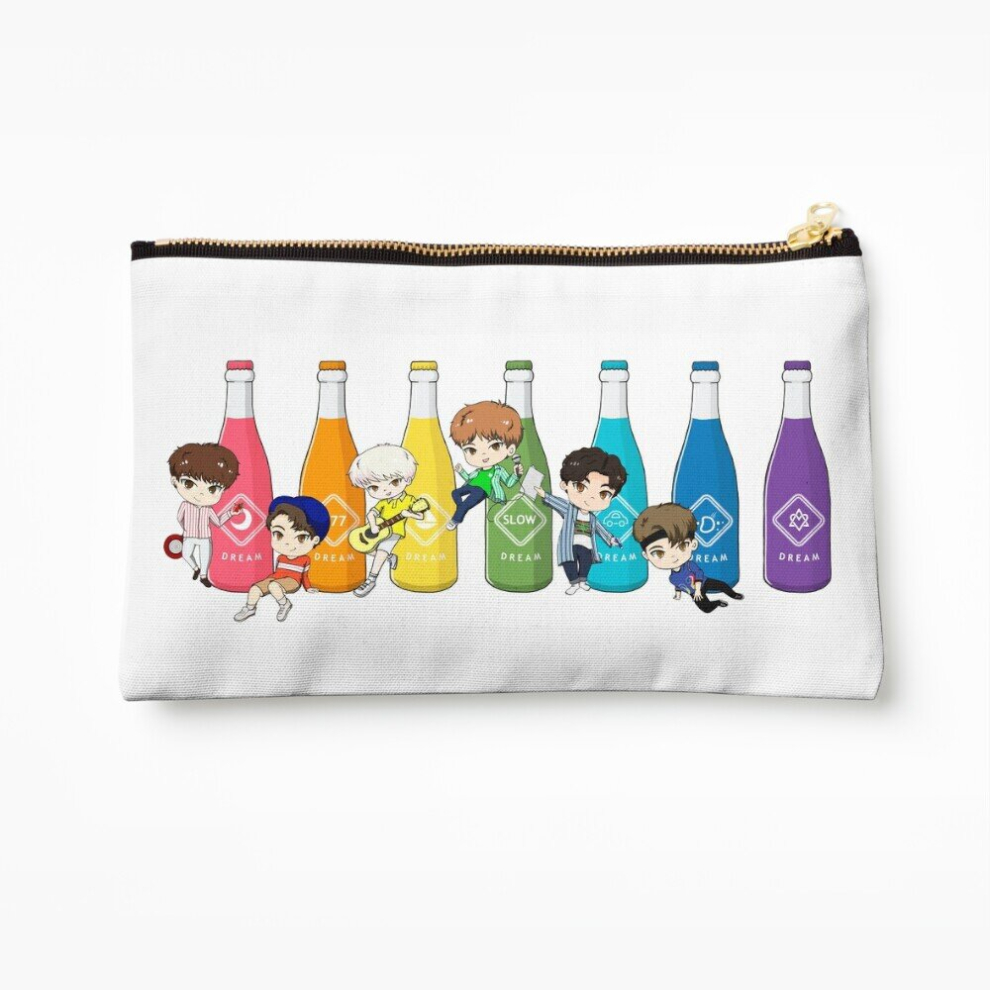 Whibos Makeup Bag Astro "Baby" Soda Bottle Chibi Fanart Cosmetic Organizer Tyvek Paper Bags Zipper Pouch