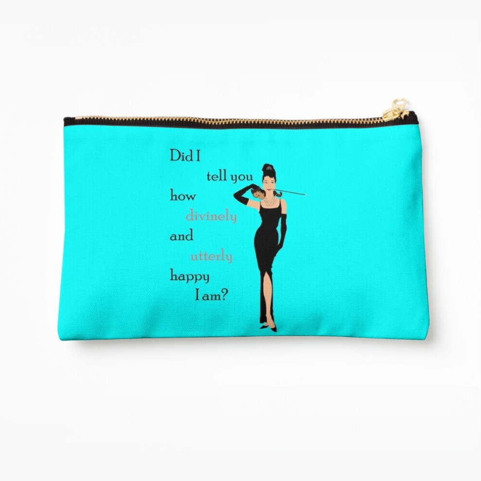 Whibos Makeup Bag Happy At Tiffany's Cosmetic Organizer Tyvek Paper Bags Zipper Pouch