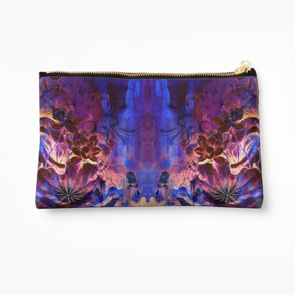 Whibos Makeup Bag Violet Blue Lotus Spirit Cosmetic Organizer Tyvek Paper Bags Zipper Pouch