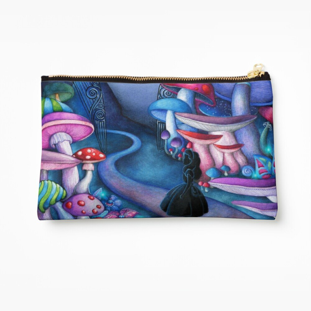 Whibos Makeup Bag Alice Gates To Wonderland Cosmetic Organizer Tyvek Paper Bags Zipper Pouch