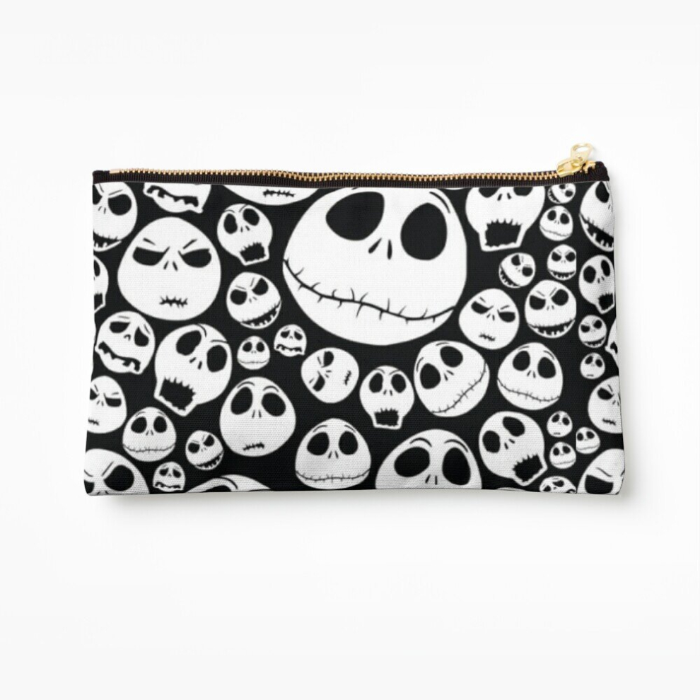 Whibos Makeup Bag Jack Skellington The Nightmare Before Christmas Cosmetic Organizer Tyvek Paper Bags Zipper Pouch