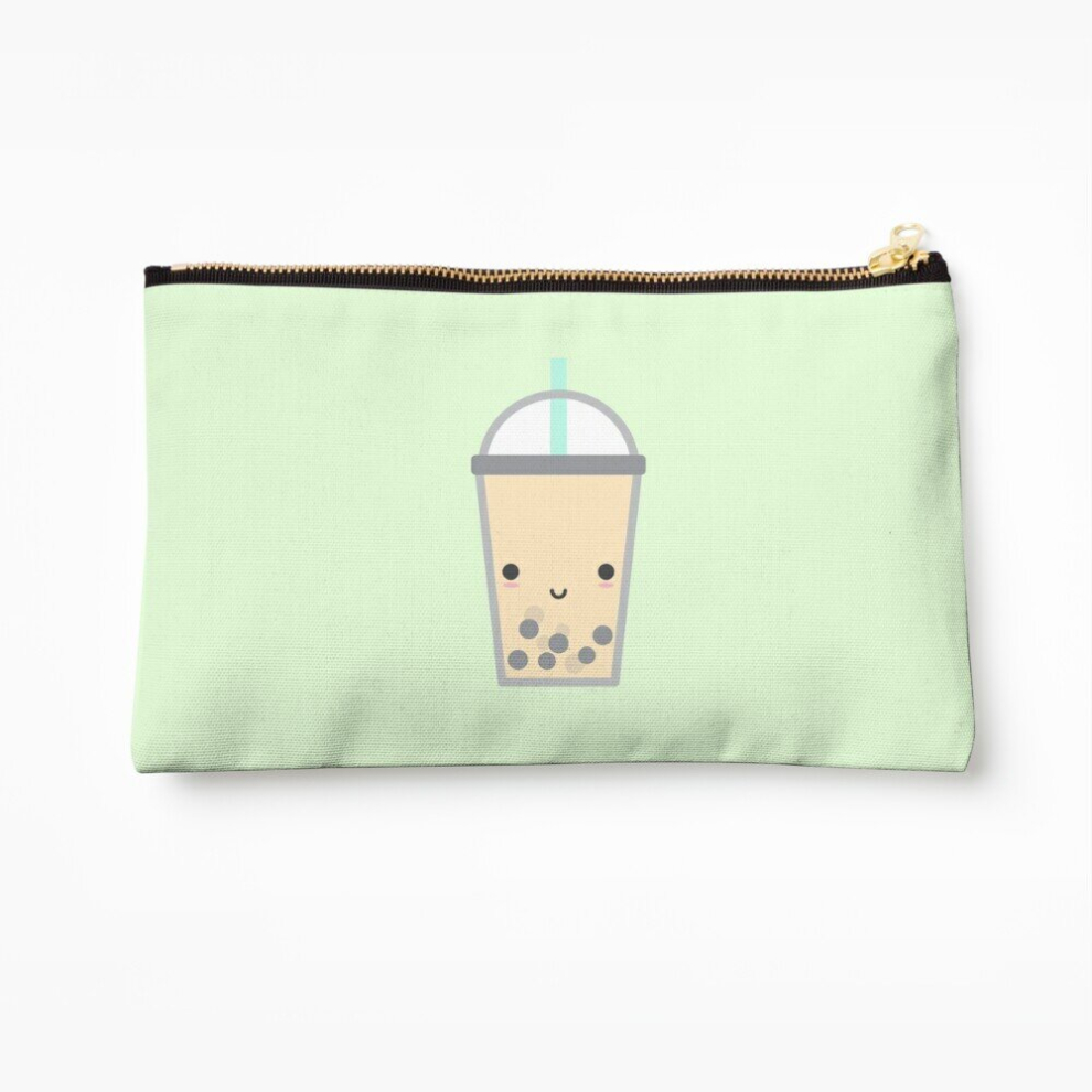 Whibos Makeup Bag Cute Bubble Tea (Boba) Cosmetic Organizer Tyvek Paper Bags Zipper Pouch