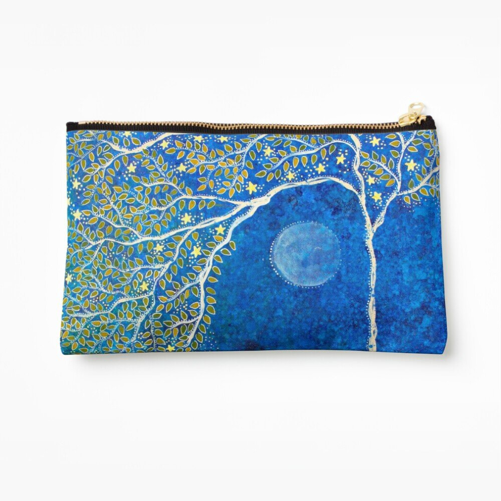 Whibos Makeup Bag Peaceful Branches Cosmetic Organizer Tyvek Paper Bags Zipper Pouch