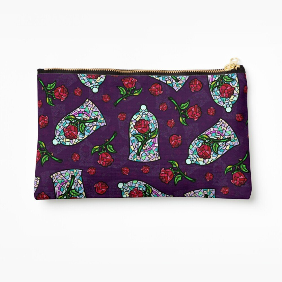 Whibos Makeup Bag Rose Of Enchantment Cosmetic Organizer Tyvek Paper Bags Zipper Pouch
