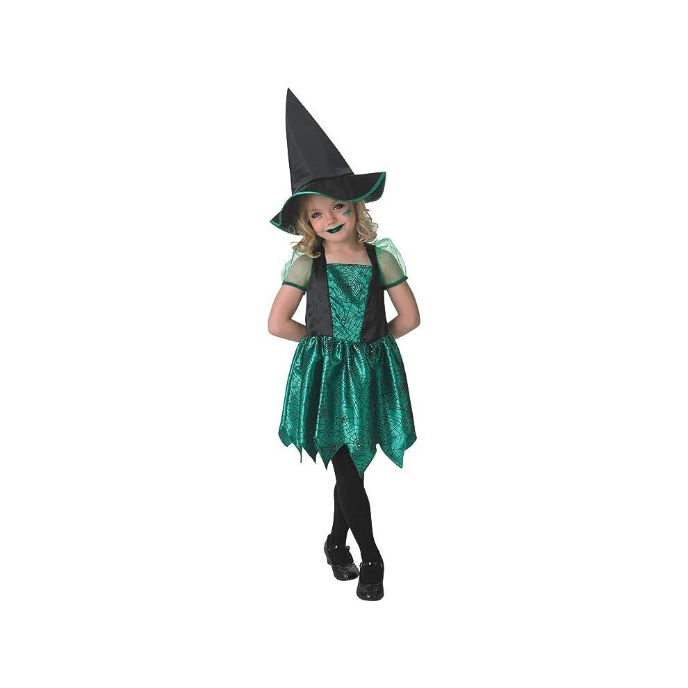 Rubies Rubie's Witch Costume Girls Spider Halloween Fancy Dress Large Green