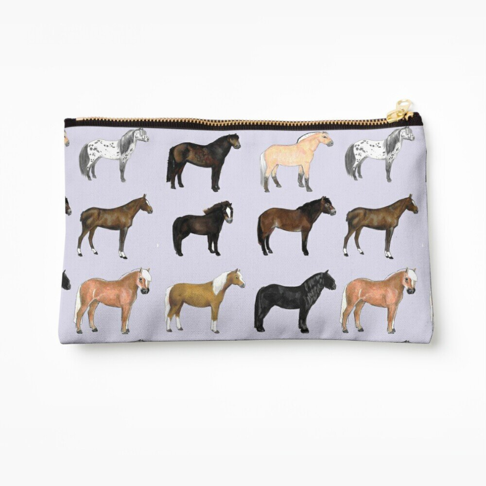 Whibos Makeup Bag Ponies Cosmetic Organizer Tyvek Paper Bags Zipper Pouch