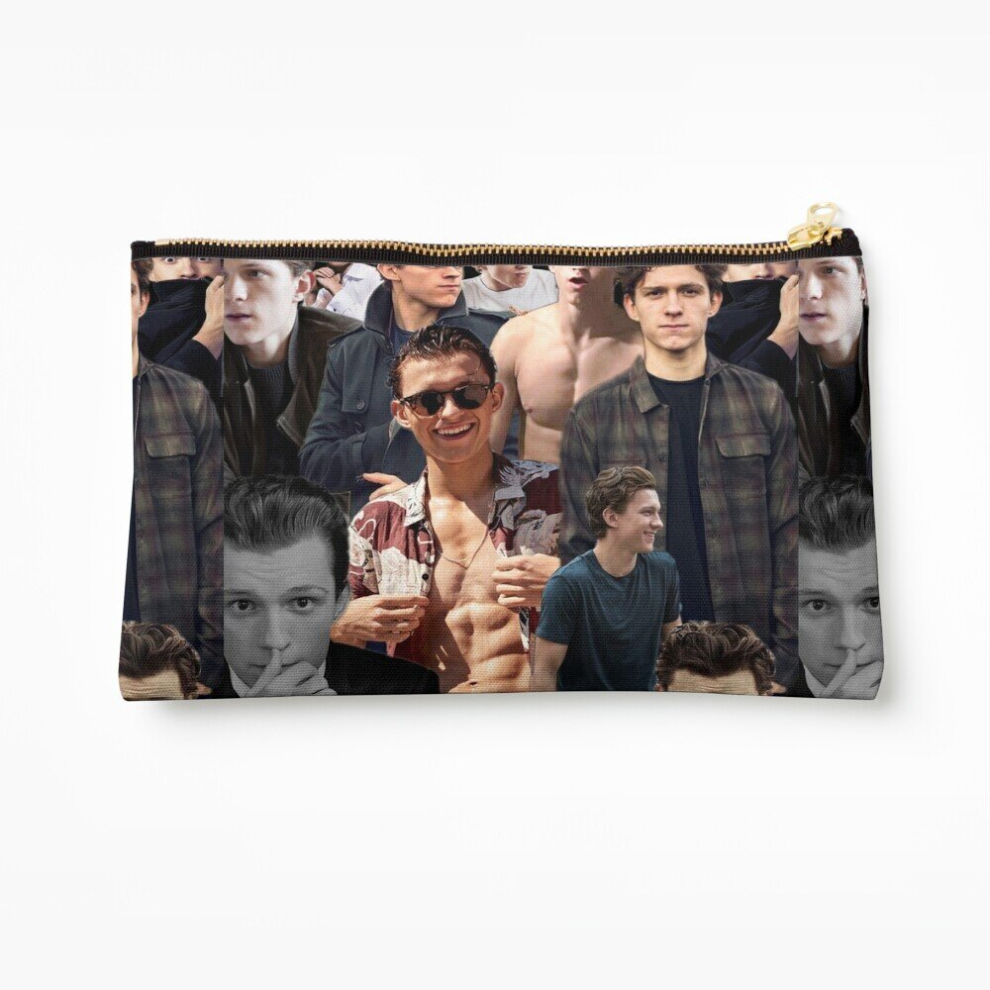 Whibos Makeup Bag Tom Holland Collage Cosmetic Organizer Tyvek Paper Bags Zipper Pouch