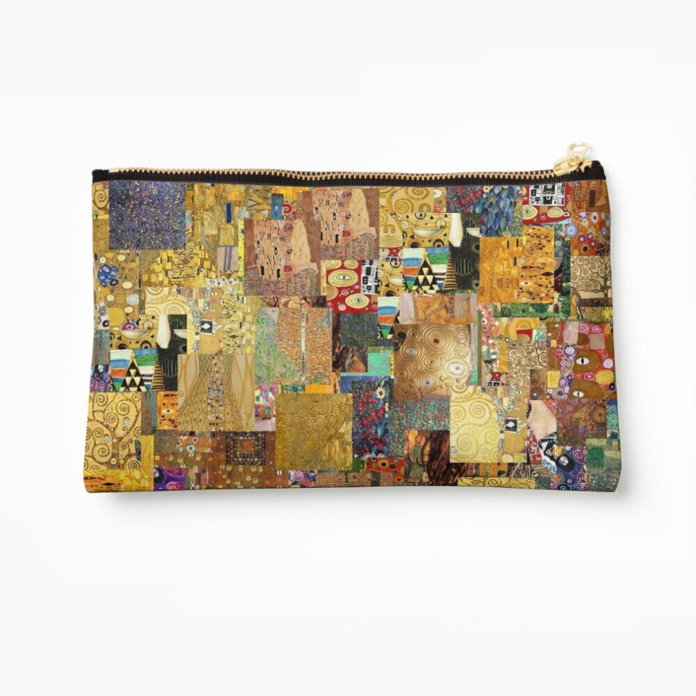 Whibos Makeup Bag Gustav Klimt Cosmetic Organizer Tyvek Paper Bags Zipper Pouch