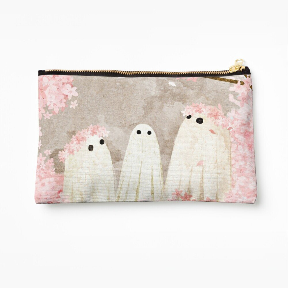 Whibos Makeup Bag Cherry Blossom Party Cosmetic Organizer Tyvek Paper Bags Zipper Pouch