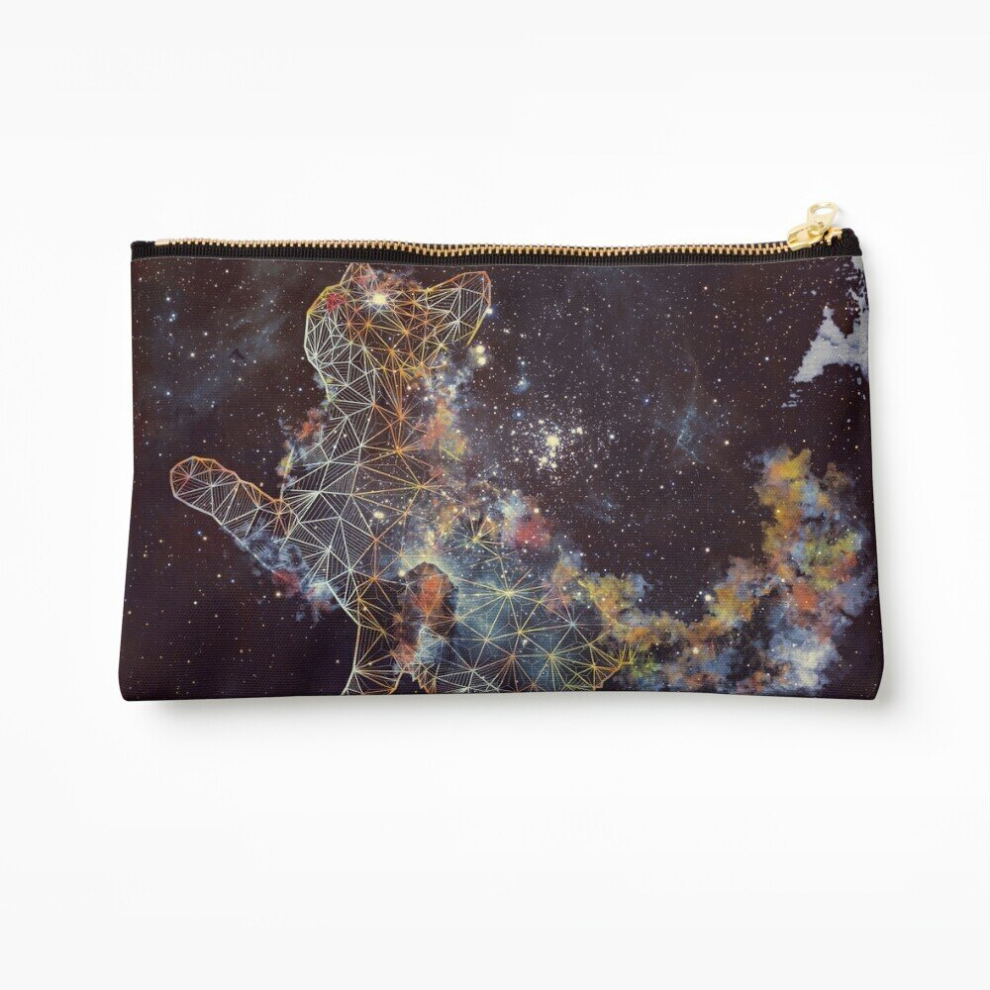 Whibos Makeup Bag Celestial Cat Cosmetic Organizer Tyvek Paper Bags Zipper Pouch