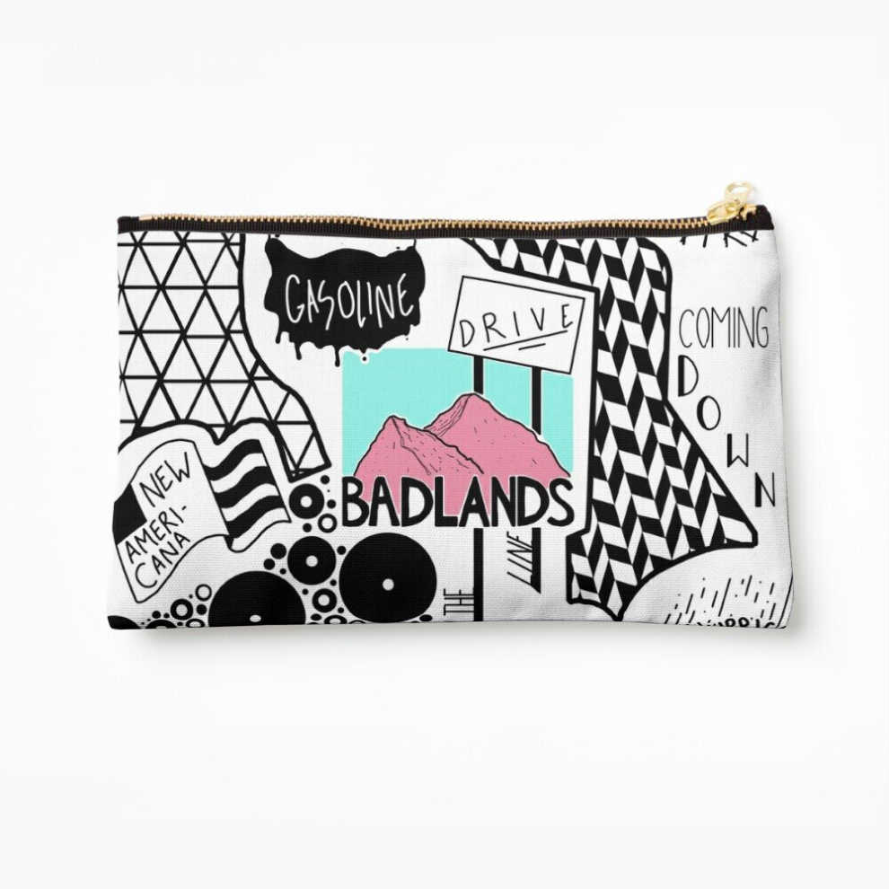 Whibos Makeup Bag Bad Lands Cosmetic Organizer Tyvek Paper Bags Zipper Pouch
