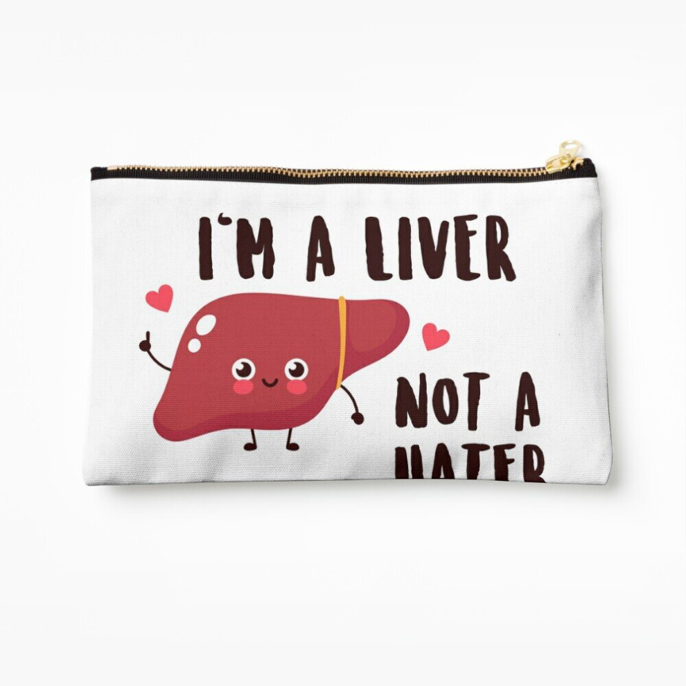 Whibos Makeup Bag I'm A Liver, Not A Hater. [Medical, Nursing Puns] Cosmetic Organizer Tyvek Paper Bags Zipper Pouch