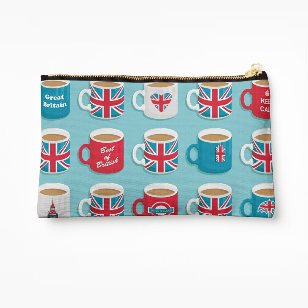 Whibos Makeup Bag A Very British Brew Cosmetic Organizer Tyvek Paper Bags Zipper Pouch