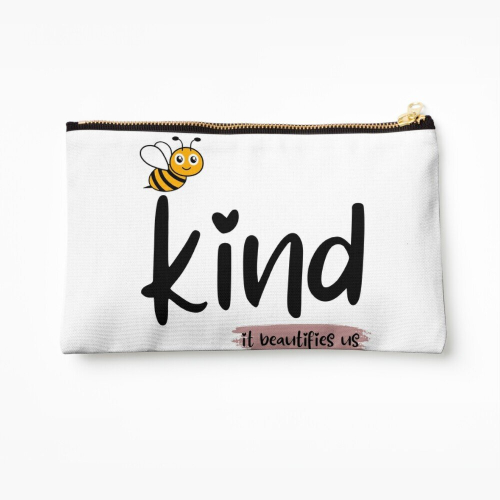 Whibos Makeup Bag Kindness Is Contagious! Cosmetic Organizer Tyvek Paper Bags Zipper Pouch