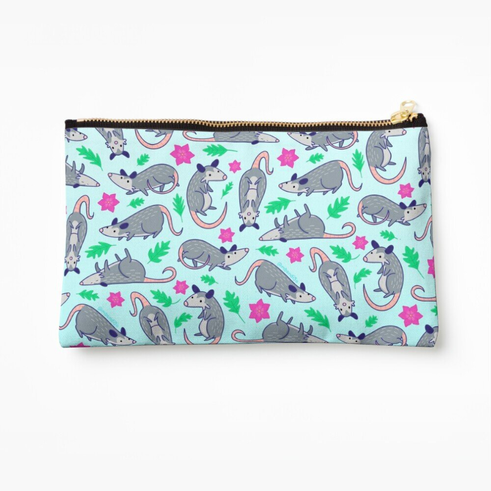 Whibos Makeup Bag Opossum Pattern Cosmetic Organizer Tyvek Paper Bags Zipper Pouch