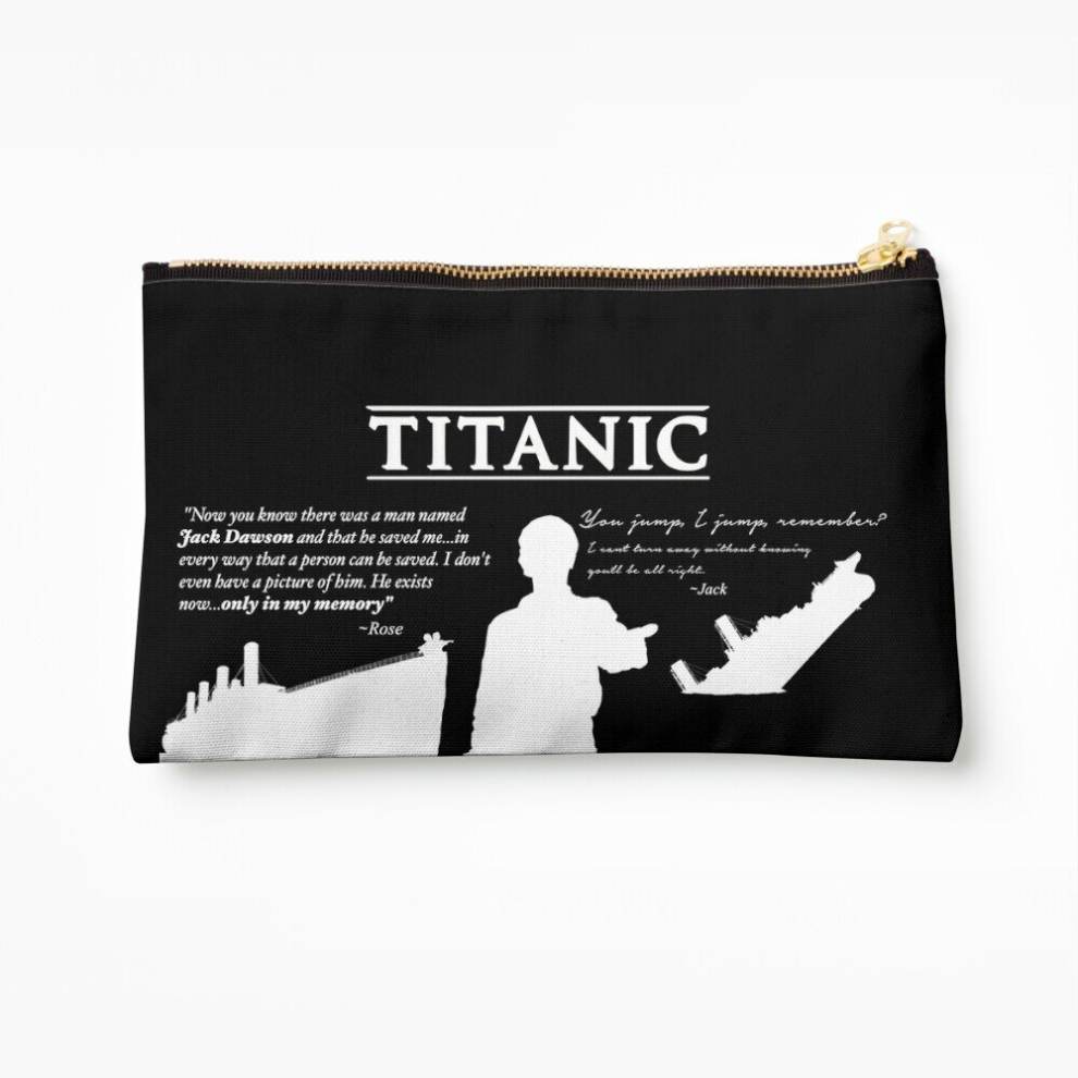Whibos Makeup Bag Titanic Leonardo Dicaprio (Young) Quotes. Cosmetic Organizer Tyvek Paper Bags Zipper Pouch