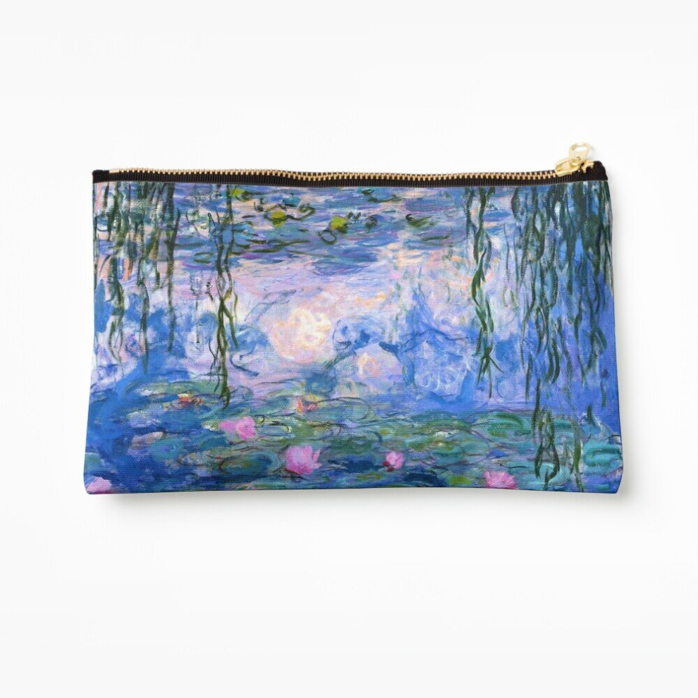 Whibos Makeup Bag Water Lilies - Claude Monet Cosmetic Organizer Tyvek Paper Bags Zipper Pouch