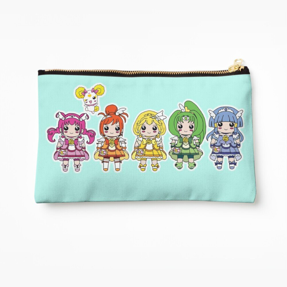 Whibos Makeup Bag Smile Precure! Team Cosmetic Organizer Tyvek Paper Bags Zipper Pouch