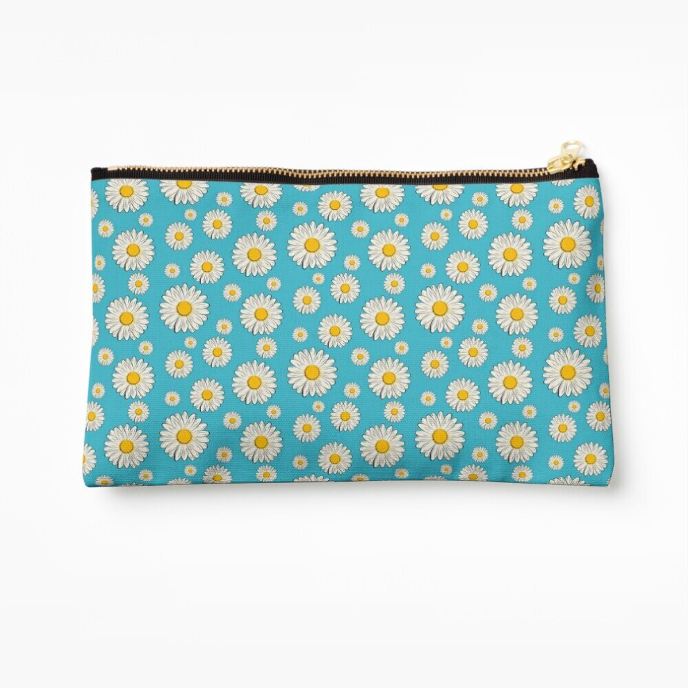 Whibos Makeup Bag Daisies Cosmetic Organizer Tyvek Paper Bags Zipper Pouch
