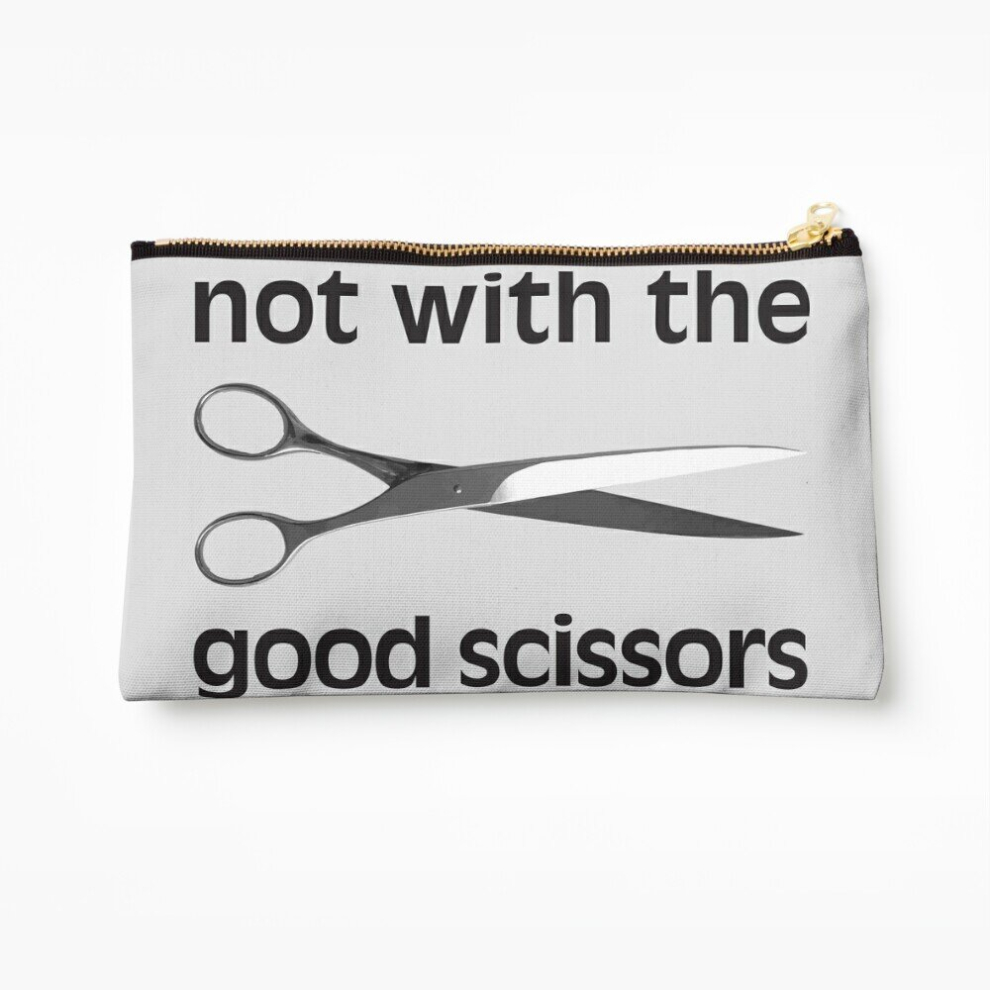 Whibos Makeup Bag Not With The Good Scissors! Cosmetic Organizer Tyvek Paper Bags Zipper Pouch