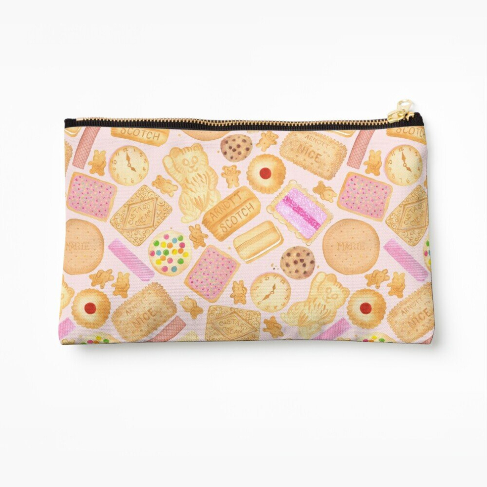 Whibos Pink Makeup Bag Assorted Biscuits - Cosmetic Organizer Tyvek Paper Bags Zipper Pouch