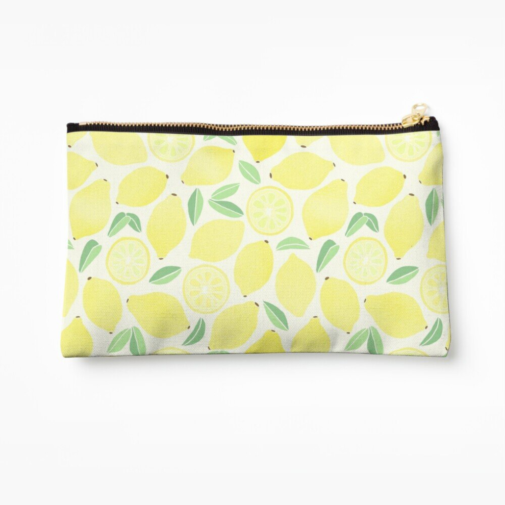 Whibos Makeup Bag Summer Lemons Cosmetic Organizer Tyvek Paper Bags Zipper Pouch