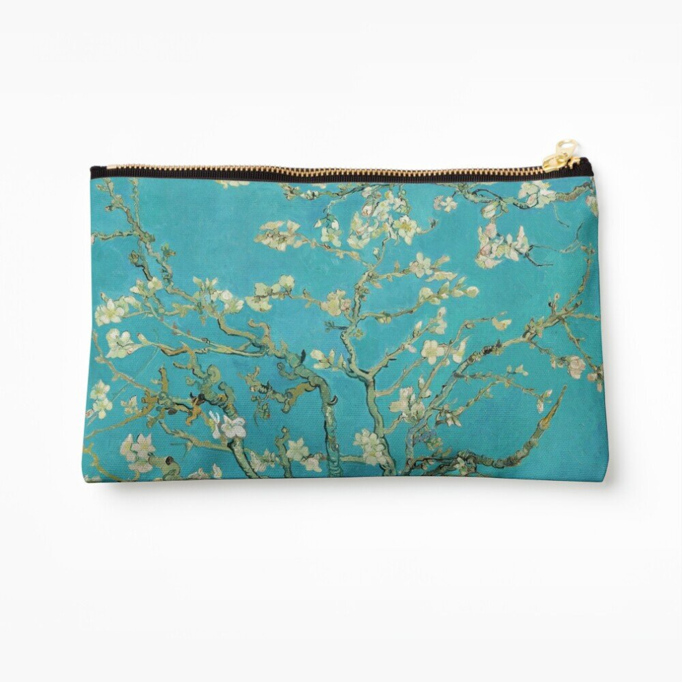 Whibos Makeup Bag Hd Vincent Van Gogh Almond Blossoms Cosmetic Organizer Tyvek Paper Bags Zipper Pouch