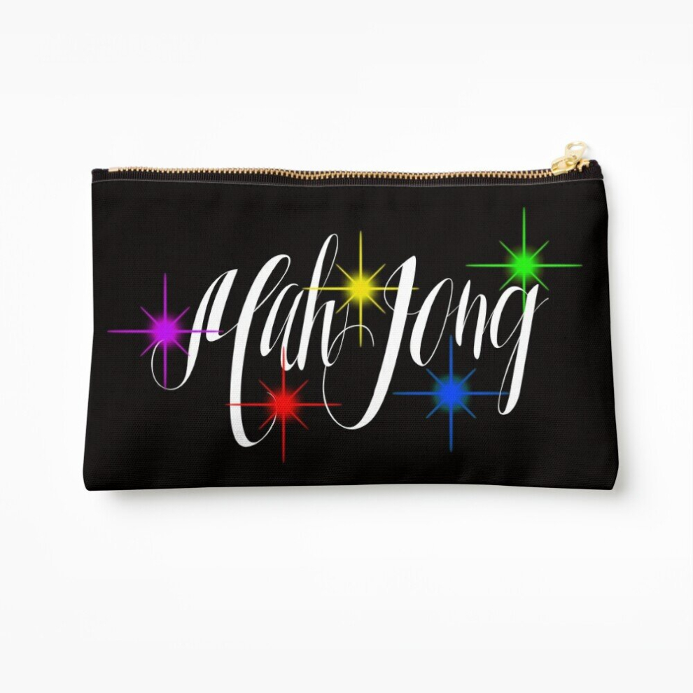 Whibos Makeup Bag Mahjong By Mahj Maven Cosmetic Organizer Tyvek Paper Bags Zipper Pouch