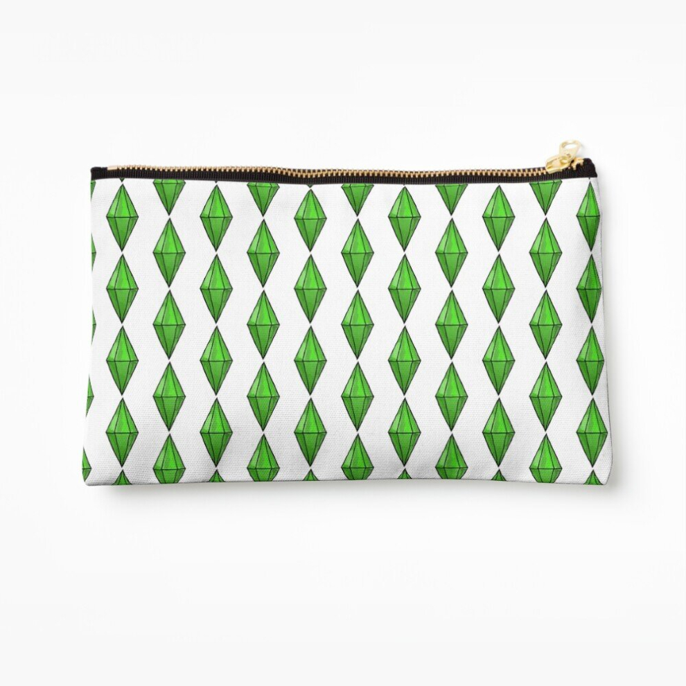 Whibos Makeup Bag Plumbob Cosmetic Organizer Tyvek Paper Bags Zipper Pouch
