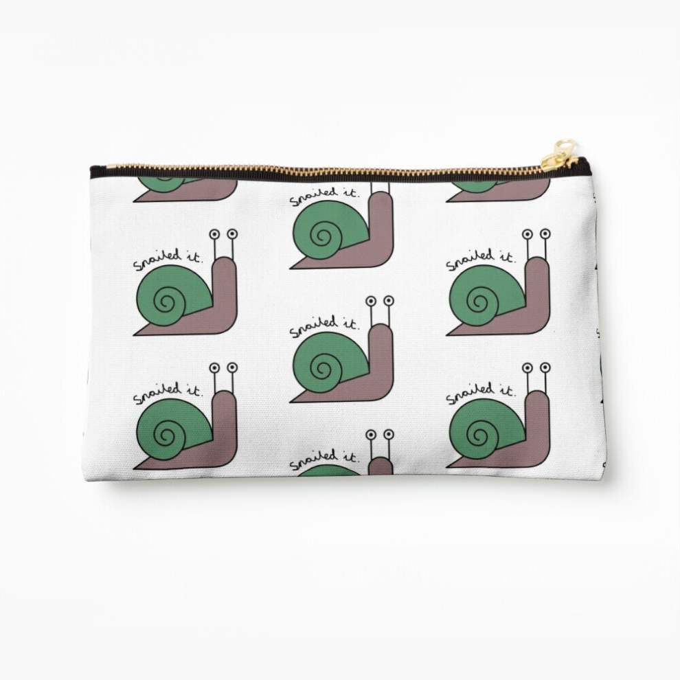 Whibos Makeup Bag Snailed It Cosmetic Organizer Tyvek Paper Bags Zipper Pouch