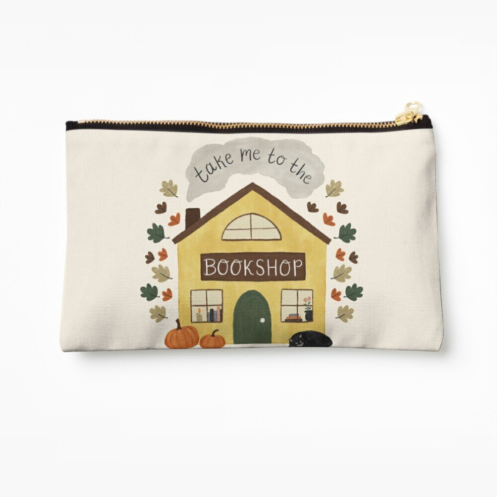 Whibos Makeup Bag Take Me To The Bookshop Cosmetic Organizer Tyvek Paper Bags Zipper Pouch