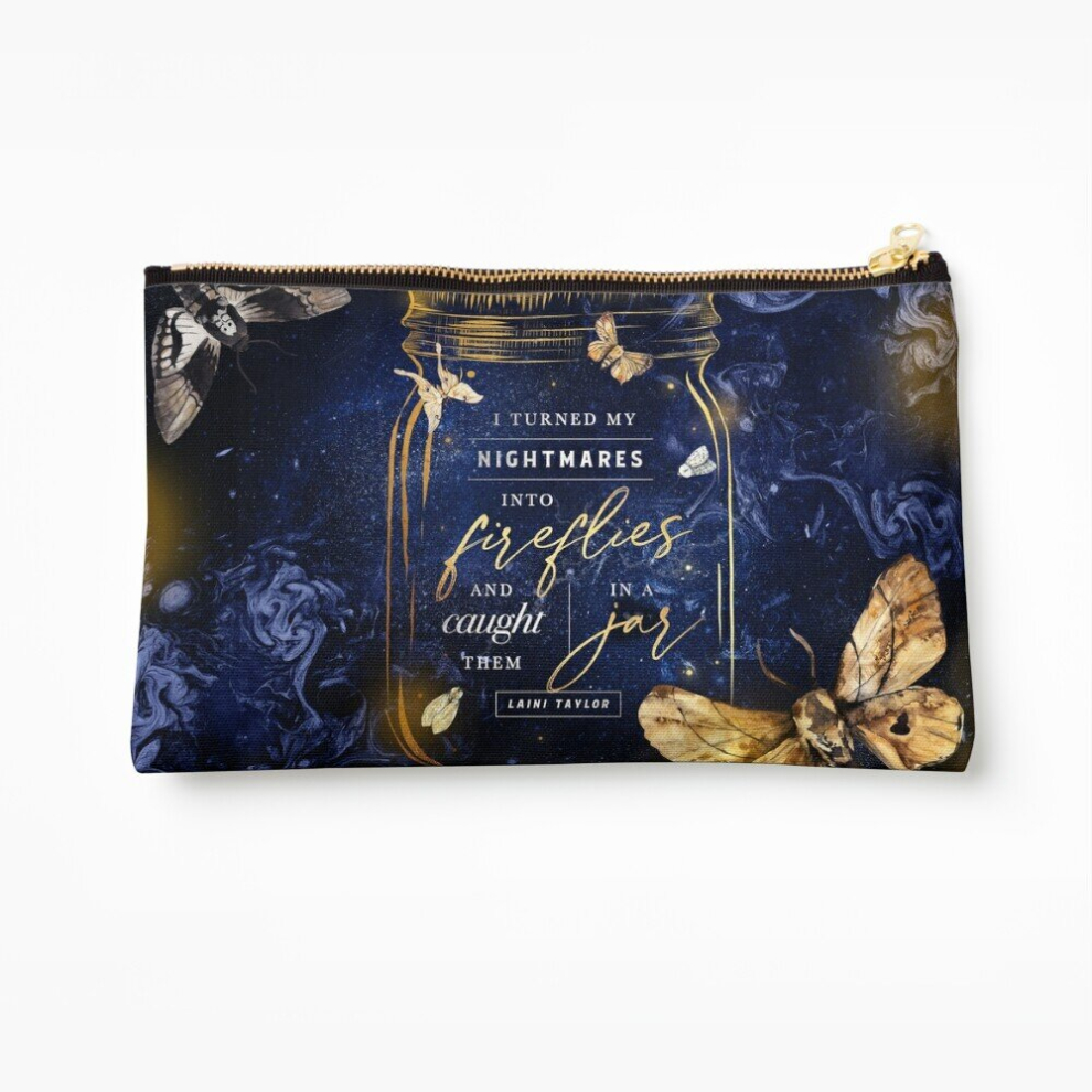 Whibos Makeup Bag Fireflies Cosmetic Organizer Tyvek Paper Bags Zipper Pouch