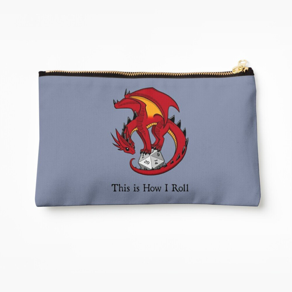 Whibos Makeup Bag Dice Dragon Cosmetic Organizer Tyvek Paper Bags Zipper Pouch