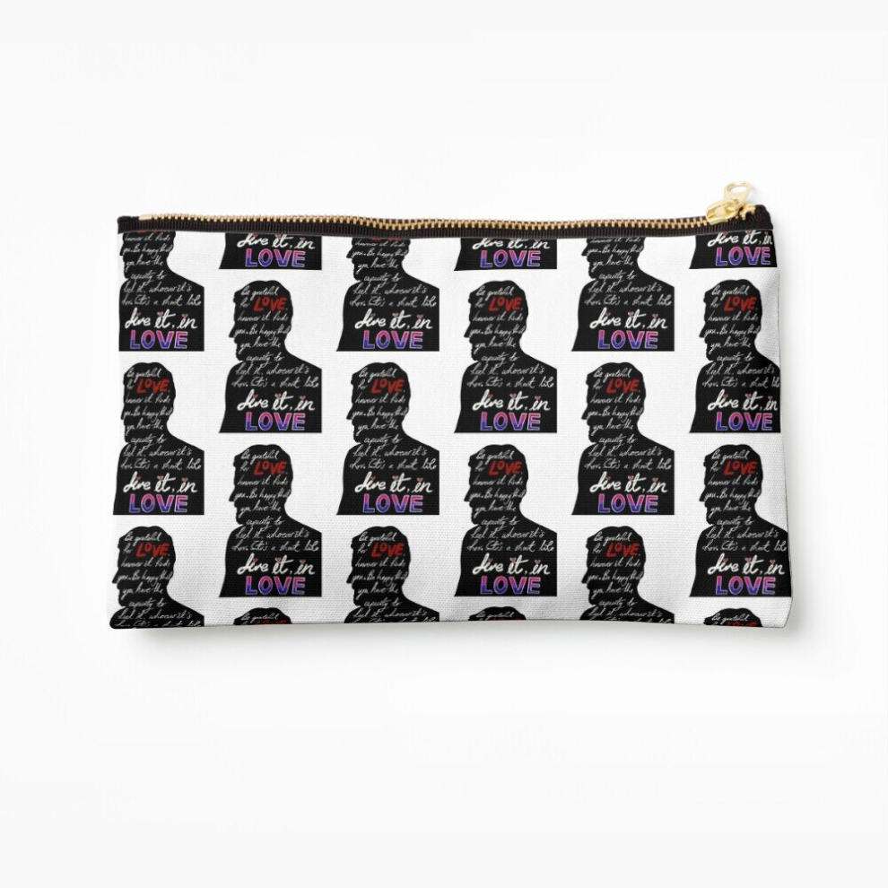 Whibos Makeup Bag Live It In Love - Bi Flag Cosmetic Organizer Tyvek Paper Bags Zipper Pouch