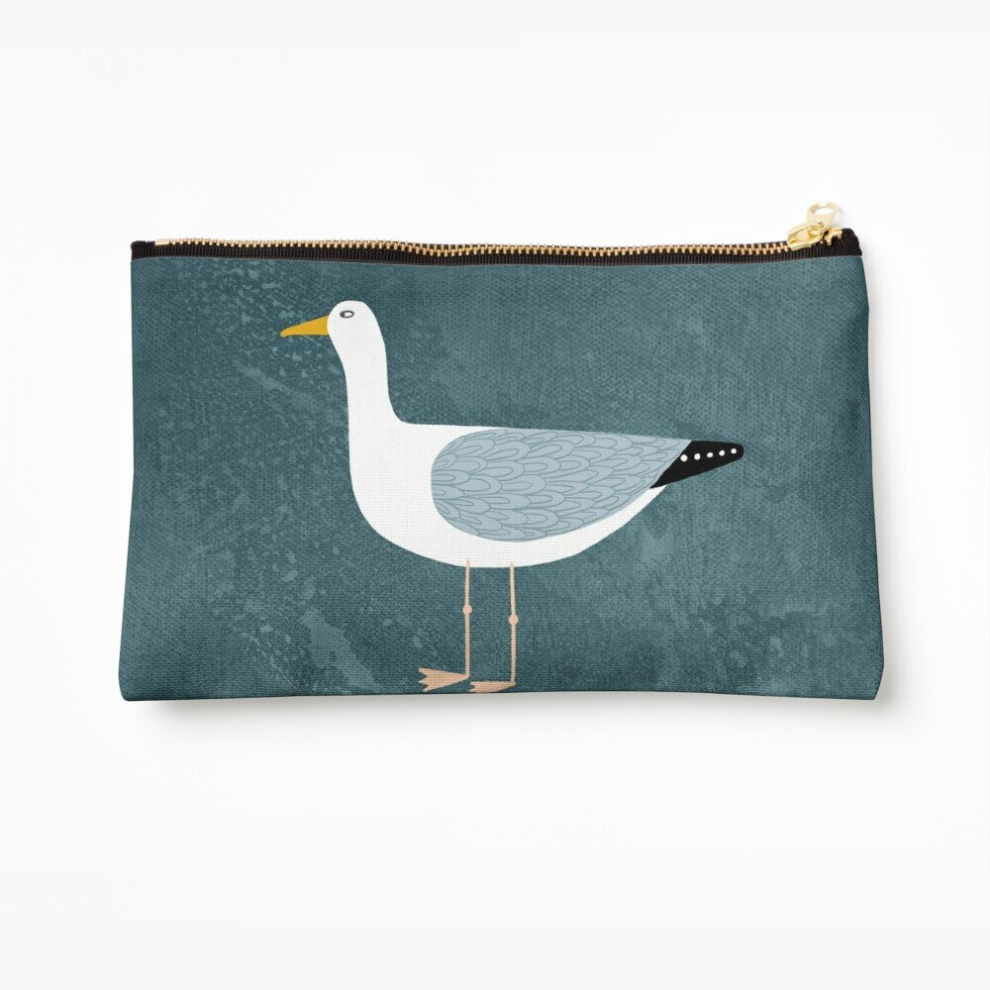 Whibos Makeup Bag Seagull Standing Cosmetic Organizer Tyvek Paper Bags Zipper Pouch