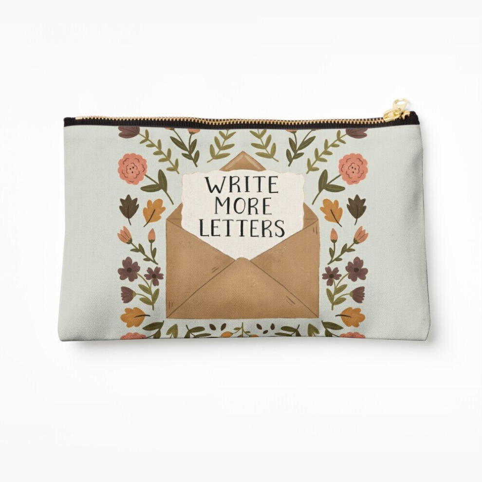 Whibos Makeup Bag Write More Letters Cosmetic Organizer Tyvek Paper Bags Zipper Pouch