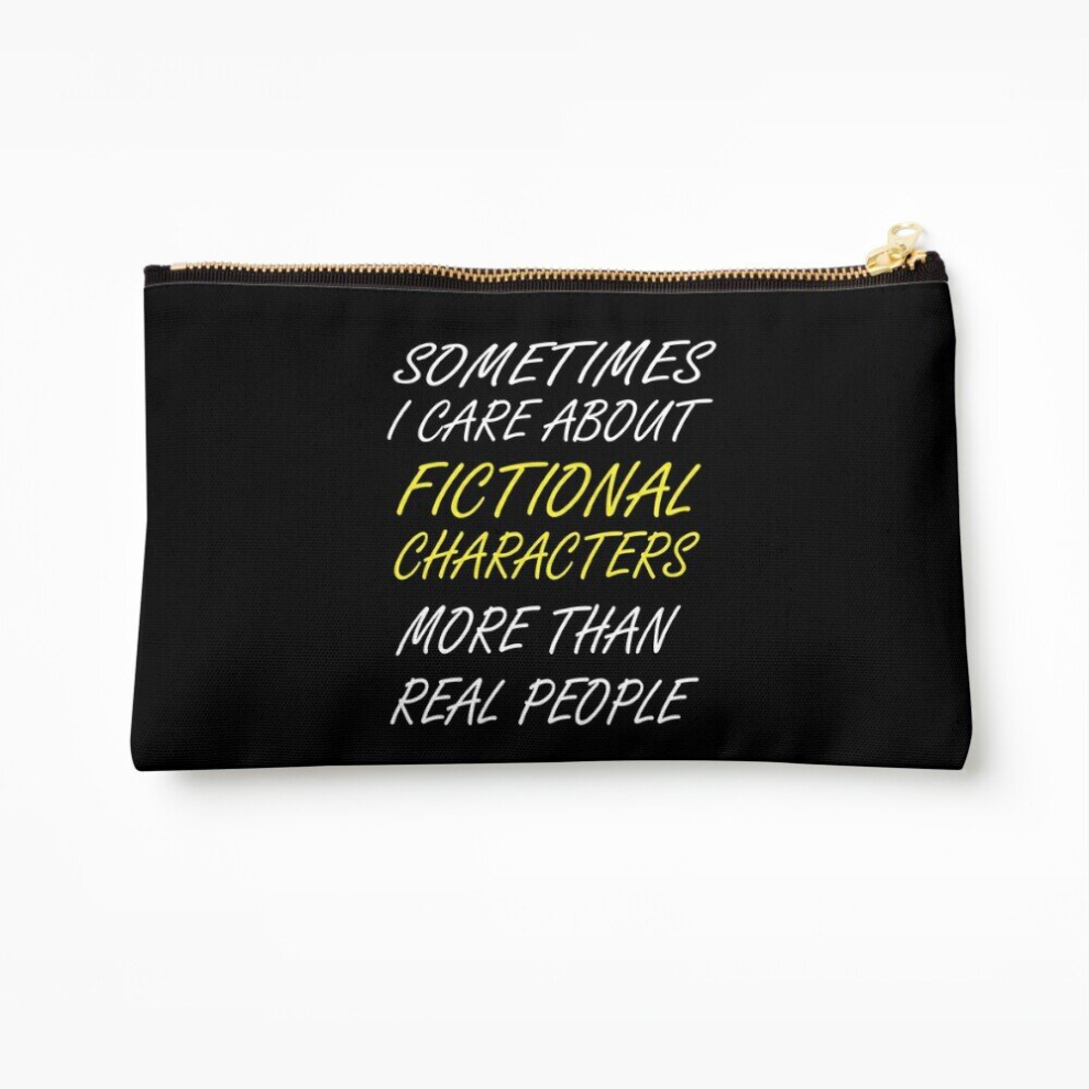 Whibos Makeup Bag I Sometimes Care Moriabout Fictional Characters Than Real People Cosmetic Organizer Tyvek Paper Bags Zipper Pouch