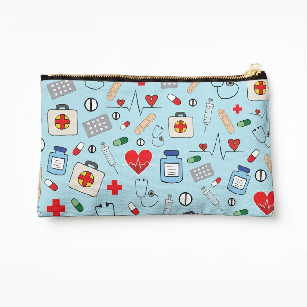 Whibos Makeup Bag Nurses Cosmetic Organizer Tyvek Paper Bags Zipper Pouch