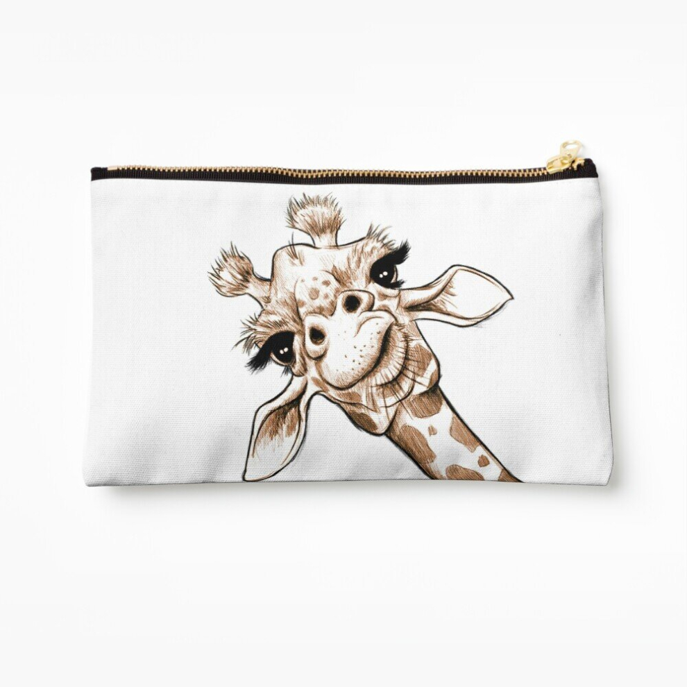 Whibos Makeup Bag Sketch Giraffe Art Cosmetic Organizer Tyvek Paper Bags Zipper Pouch