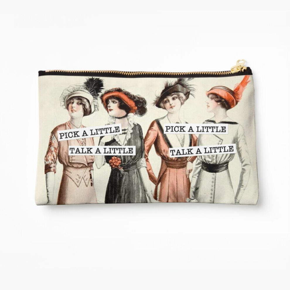 Whibos Makeup Bag Pick-A-Little, Talk-A-Little Cosmetic Organizer Tyvek Paper Bags Zipper Pouch