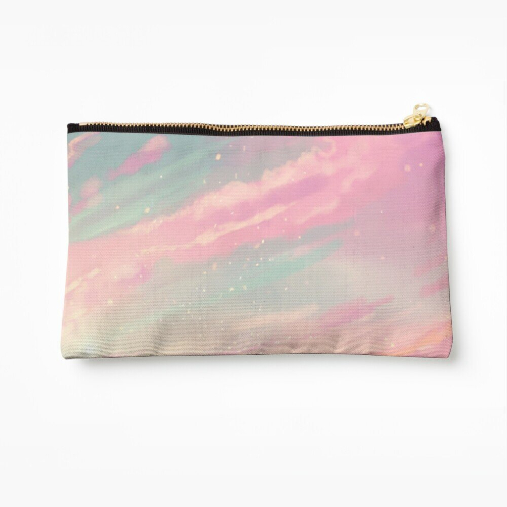 Whibos Makeup Bag Dreamy Clouds Cosmetic Organizer Tyvek Paper Bags Zipper Pouch