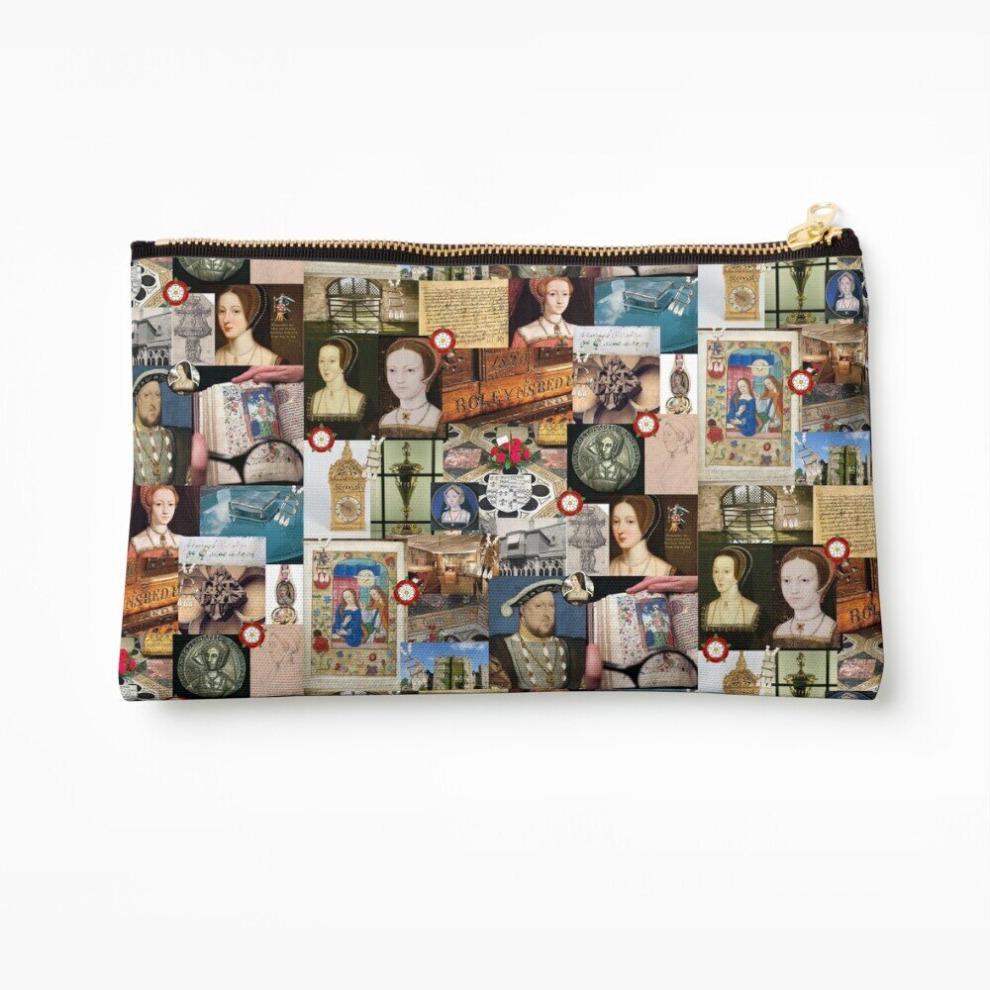 Whibos Makeup Bag Anne Boleyn Collage Cosmetic Organizer Tyvek Paper Bags Zipper Pouch