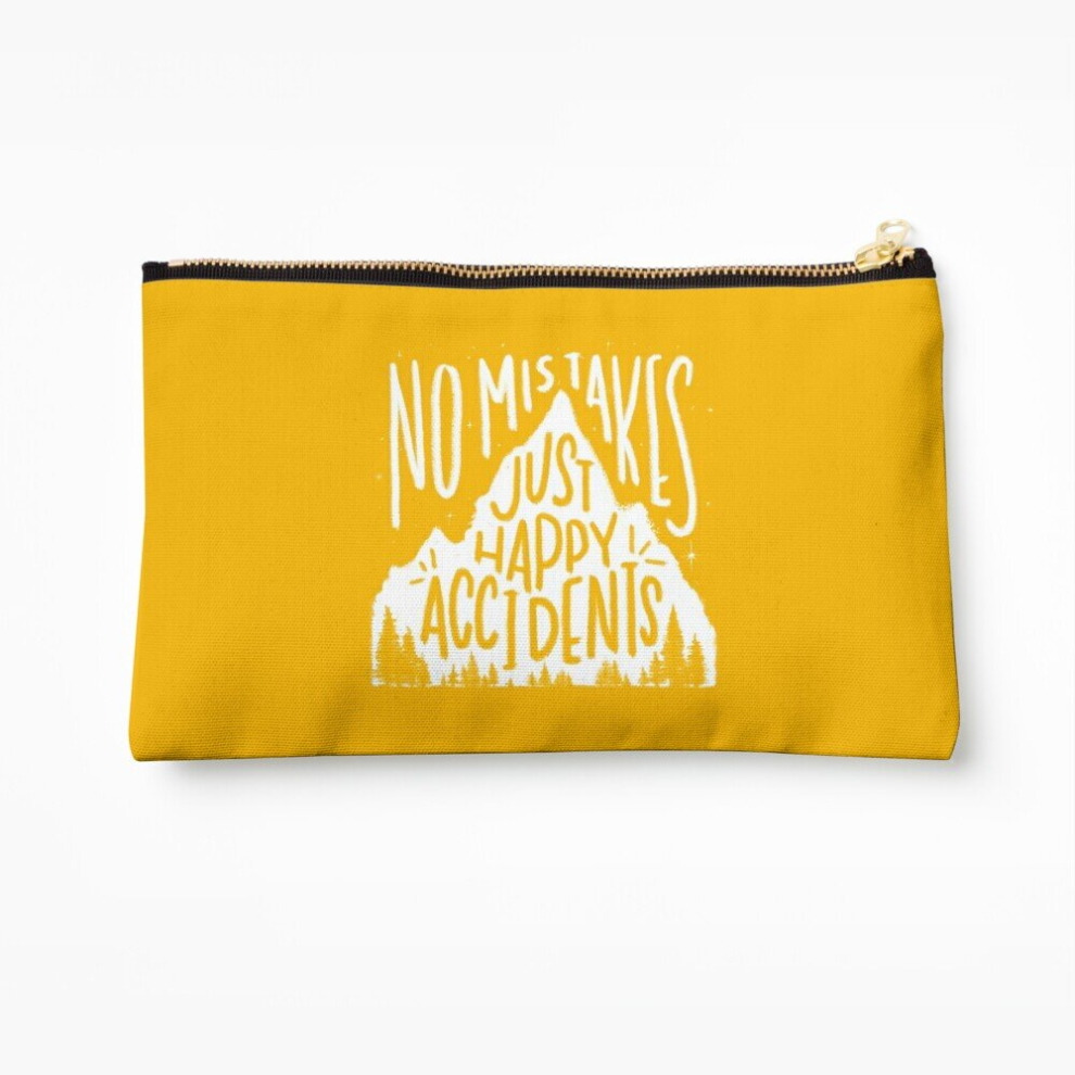 Whibos Makeup Bag Sunny No Mistakes, Just Happy Accidents Cosmetic Organizer Tyvek Paper Bags Zipper Pouch
