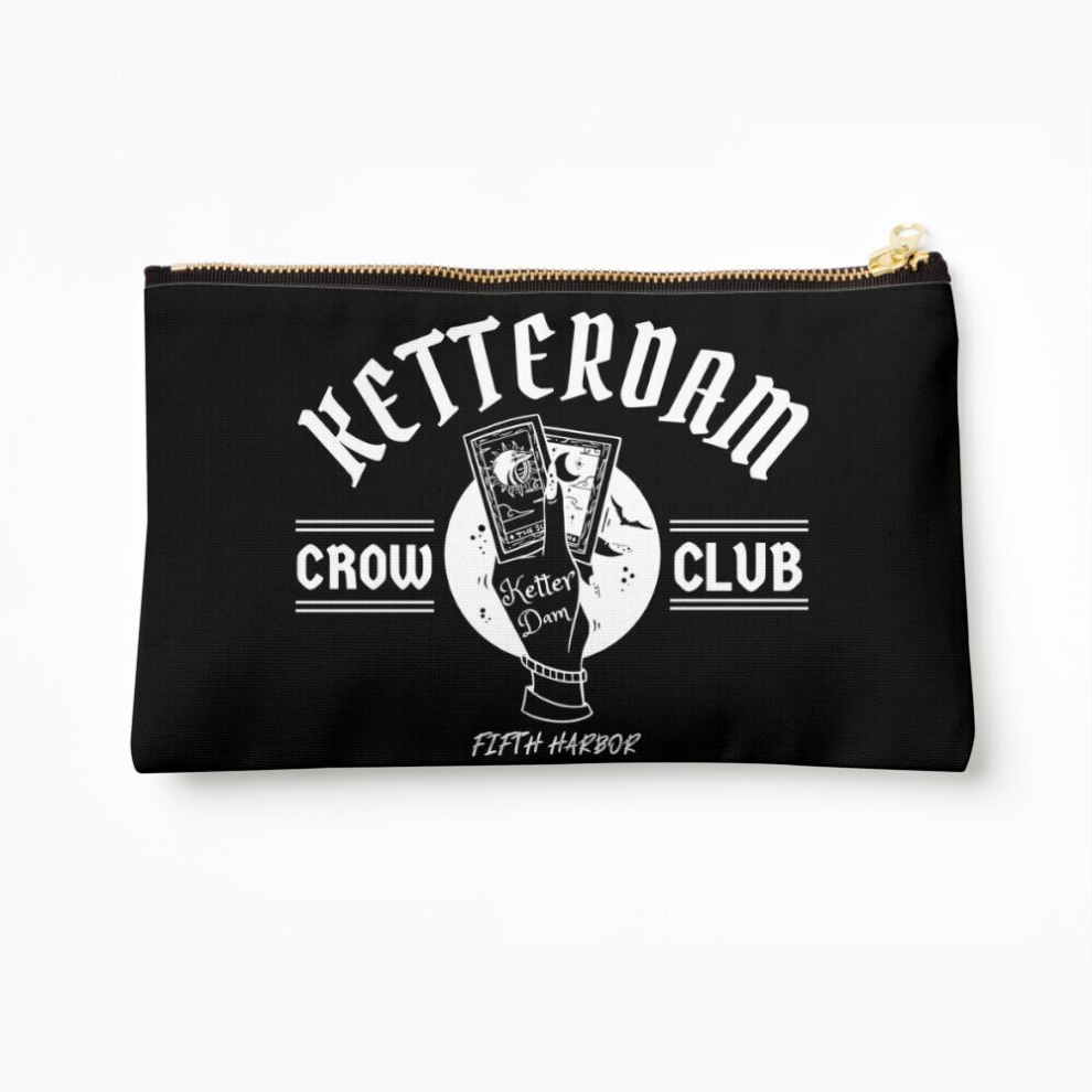 Whibos Makeup Bag Ketterdam Crow Club/No Mourners No Funerals/Kaz Brekker/Inej Ghafa/Bookish Tee Cosmetic Organizer Tyvek Paper Bags Zipper Pouch